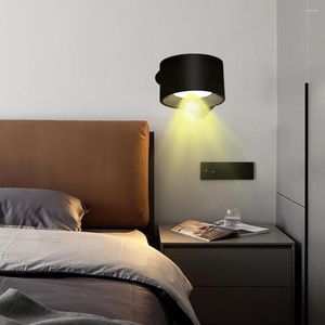 Wandleuchte, LED-Licht, Touch-Steuerung, kabellos montierte Wandleuchte, wiederaufladbare USB-Wandleuchte für Schlafzimmer