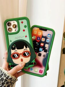 Designer Cartoon Stereoscopic Cute Sunglasses Girl iPhone 14 13 pro max 11 12 12Pro 14plus 7 8 plus x xs xr Classic top silicone phone case