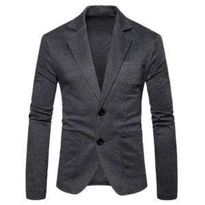 Casual Solid Blazer Jacket For Men 2019 Business Casual Turn-Down Collar Basical Mens Blazers Jacket Bod Blaser Masculino1282w