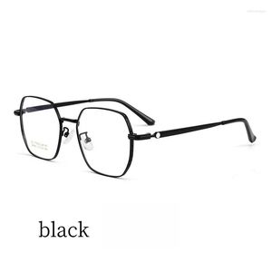 Okulary przeciwsłoneczne ramy 52 mm mody okulary damskie wygodne vintage wielokąta czyste tytanowe okulary recepty okulary okulary dla mężczyzn