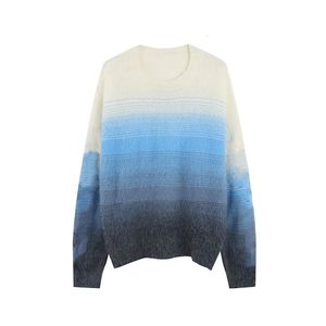 Maglioni da uomo Mohair Stripe Maglione moda Allentato Harajuku Coreano Abbigliamento unisex Primavera Top Brand Uomo Donna Pullover lavorato a maglia 230831