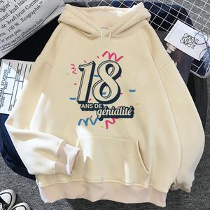 Women's Hoodies 18 Ans Years Birthday Women Funny Graphic Pullover Female Korean Style Clothing
