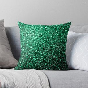 Yastık zümrüt yeşil sahte parıltılı parıltı, kanepe için yastık kılıfı dekoratif kapaklar atar