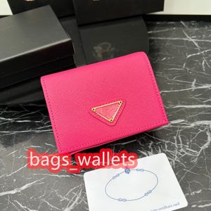 designer wallets luxury card holder purse woman mens wallets coin wallet Flip buckle with zipper Genuine Cowhide Leather Mini Clutch Triangle