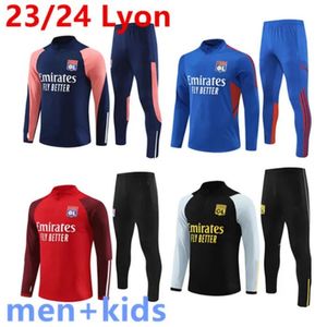 23 24 Lyon-Trainingsanzug-Fußballset Survêtement 2023 2024 Lyonnais L.PAQUETA OL AOUAR Fußball-Trainingsanzug Jogging-Sets