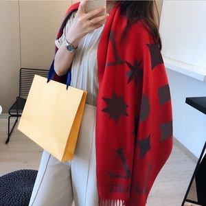 Echarpe Silk Scarf Designer 2023 New Women Man Winter Scarf Brand Warm Scarfs Imitate Cashmere Wool Long Shawl Wrap