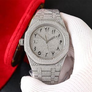 Relógio de diamante à prova d'água mecânico di orologio masculino relógio de pulso inoxidável movimento cores 41mm pulseira de aço lusso múltiplo sapphi uuws