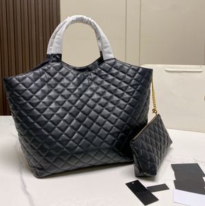 Designer Bag Womens Tote Bags Fashion Icare Maxi Axel Shopping Handväskor 58 cm och 48 cm Luxury Leather Crossbody Stor handväska med 2 storlek