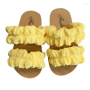 Slipper Kruleepo barn flickor sommar mode pu läder tofflor skor baby barn infantil småbarn casual fritidsklänning sandaler mulor