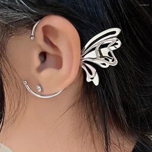 Dangle Earrings Retro Silver Plated Butterfly Ear Clip For Women Without Piercing Earring Charm Girl Fashion Cuff Wedding Party Jewelry Gift