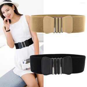 Belts Fashion Belt Wide Waistband Elastic Stretch Dress Waist Buckle Band Cinch Overcoat Clothing Decor