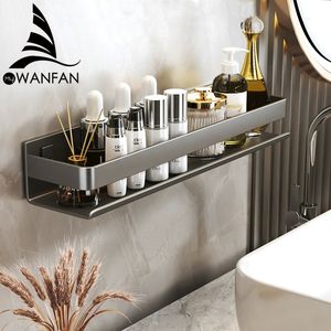 Bathroom Shelves Black Bathroom Shelf Without Drilling Makeup Organizer Mental Corner Shelf Shampoo Storage Shelf Shower Wall Rack Bathroom811780 230831