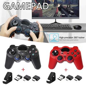 Игровые контроллеры Joysticks Беспроводной Gamepad PC для Android Phone TV Box 2.4g Беспроводной джойстик Joypad USB -компьютерный контроллер для OTG Smart Phone HKD230831