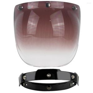 Motosiklet Kaskları Kask Aksesuarları Açık Yüz Vizör Kabarcığı Visors Yukarı Motosikletler Kapakete Lens