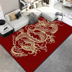 Chinese dragon HD printing custom carpet yoga mat for washroom floor mat decoracion carpets for living room rugs for bedroom HKD230901