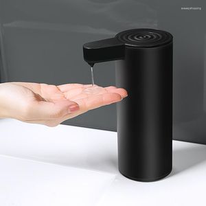 Badtillbehör Set Black Sensor Icke-kontakt Liquid Soap Dispenser för kök Automatisk tvätt Handmaskin Washer Shampoo Diskent
