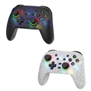 Spelkontroller Joysticks 1 datorer Trådlös gamepad -kontroller Fit för Pro/OLED/Lite/Android/PC Gamepad med programmerbara nycklar RGB Light A HKD230831