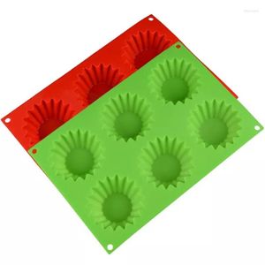 Stampi da forno 6 cavità Miffin Cup Stampo per torta in silicone Stampo per cioccolato Muffin Uovo Crostata Cupcake Bakeware Vassoio Strumenti fai da te