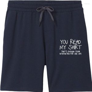 Shorts masculinos você lê meu para homens swea mulheres unisex pulôver harajuku tracksui 2023men's streetwear