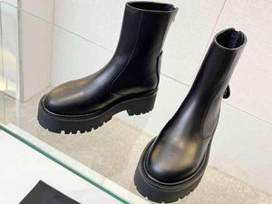 Realfine888 5A Botas Cline 5629320 Bota de tornozelo volumosa com zíper traseiro Triomphe sapatos desinger de pele de bezerro para homens com caixa tamanho 39-45