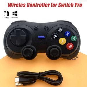 ゲームコントローラージョイスティックミニワイヤレスBluetooth Pro Game Controller Turbo GamePadプログラミングKID ninteno ns lite Console PC HKD230901用ジョイスティック