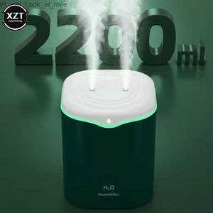 Umidificatori NUOVO 2200ml Doppio Spray Umidificatore Diffusore di Olio Essenziale Diffusore d'aria ad ultrasuoni Diffusore di aromi elettrico Umidificatore Aria Q230901