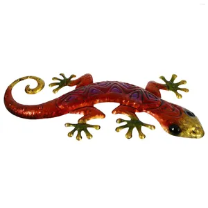 Garden Decorations Rustic Metal Wall Vintage Toys Gecko Iron Yard Lizard Figurine Green Home Decor