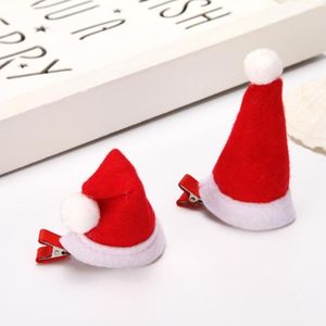 Julhatt Santa Hat Hair Clip Mini Hair Barrettes Christmas Hat Ornament Festival Cosplay Props Duckbill Clips Xmas Hairpin