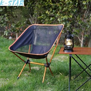 Camp Furniture K-STAR Cross-border Outdoor Moon Chair Camping Folding Portable Leisure Armchair Ultra Light Aluminum Alloy