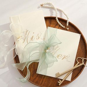 Party Favor Unique 2sts Special Daughter Att gifta sig gåvor Papper Eath Book Vows Cards For Wedding Bride Groom Marriage Day Pos Props