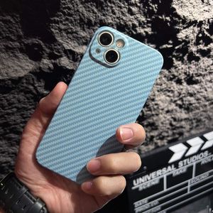 Luxury Ultra Thin Thin Carbon Fiber Texture Matte Case för iPhone 15 14 13 11 12 Pro XS Max Mini XR 7 8 Plus stötsäker hård PC -täckning