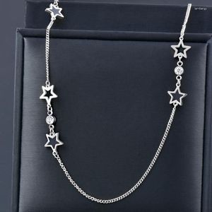 Pendant Necklaces LEEKER Stainless Steel Choker Collar Necklace With Hollow Black Stars Women Summer Jewelry 2023 285 LK2