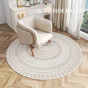 Marokko runder Teppich für Lounge-Sessel, weich, rutschfest, helle Farbe, Wohnzimmer-Dekoration, Teppiche, waschbar, Garderobe, Bodenmatte HKD230901