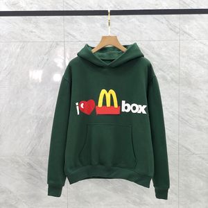 Nowa bluzie zielone McDonald's 23SS Męskie Designerskie Bluzy Hoodies Casual Men Men Bluzy do jesiennej mody swobodne pulovery rozmiar s-xl