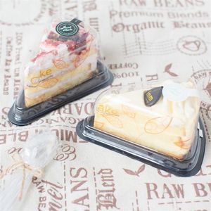 100 pezzi di plastica trasparente per fette di torta, contenitore per panetteria, confezione regalo, decorazione per bomboniere, SSN-146267G