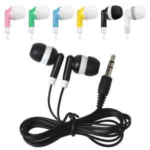 Engångs mobiltelefon hörlurar 3,5 mm trådbundna i öronhängen för skolföretag för samsung mobiltelefon mp4 mp3 hörlurar