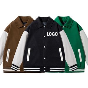 Kurtki męskie USA Cotton Letterman Męska kurtka Niestandardowa haft zima dla mężczyzn wełna koszykówki luksusowy baseball Varsity 230831