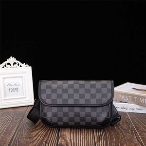 Checkered Trend Crossbody Męski Modna moda student Mała spersonalizowana torba na zakup