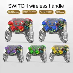Game Controllers Joysticks New SwitchPRO S10 wireless Bluetooth controller game controller 6-axis Transparent Controller Gaming Accessories HKD230831