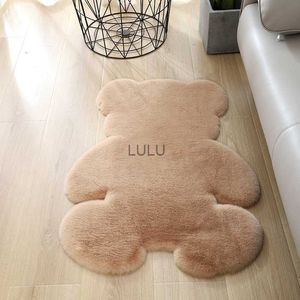 Bear rug super soft carpet Modern Living room bedroom Antiskid mat Fluffy Floor Carpets Decor Rugs white brown children doormat HKD230901