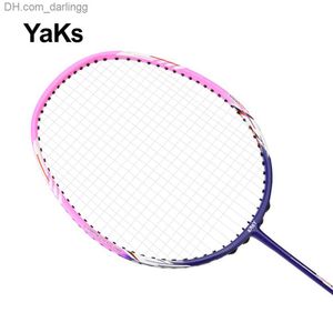 Badminton raketleri yeni karbon fiber badminton raket ultra ışık saldırgan yaks marka profesyonel badminton yarasa ipi kavrama kapağı seti eğitimi q230901