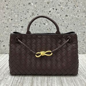 Andiamo Tote Shopping Bag Palin Handbags Purse Genuine Leather Inside Fashion Letters Golden Hardware Magnetic Button Large Capacity Pockets 29cm