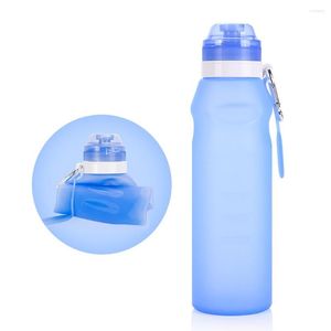 Butelki z wodą 600 ml Kreatywna butelka Składany silikon na zewnątrz Podróżowanie sportowym rowerowym Kettle Drinkware F2