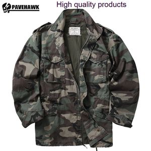 Jaquetas masculinas Algodão Militar Jaqueta Tática Homens M65 Campo Solto Casaco Resistente Multi Bolso Retro Batalha Outwear Segunda Guerra Mundial OG107 230831