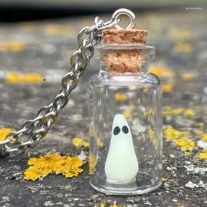 Pendant Necklaces 1 PCS Glow In The Dark Adopt A Ghost Necklace Cute Halloween Jewellery Pet