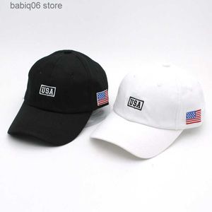 Ball Caps New Simplicity Hats American Flag USA Letters Embroidery Baseball Caps Men And Women Outdoor Sports Sunshade Caps T230728