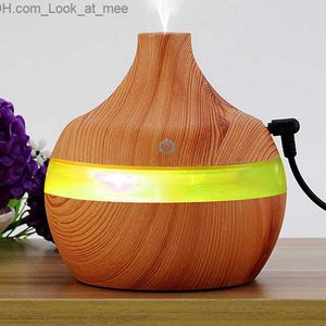 Humidifiers Top Sale Wood Grain Aromatherapy USB Humidifier Water Droplets Air Purification essential oil aroma diffuser Creative home gra Q230901
