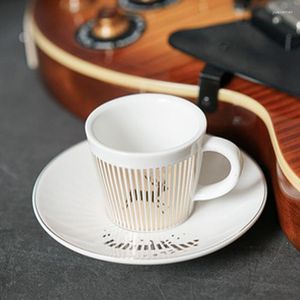 Koppar fat keramiska mocka kaffe espresso latte handtag design mjölk te kompis vatten present vänner kaffeetasse eftermiddagsset