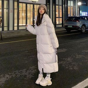 Women's Trench Coats Winter Down Padded Coat Long Over The Knee Loose Thick Warm Jacket