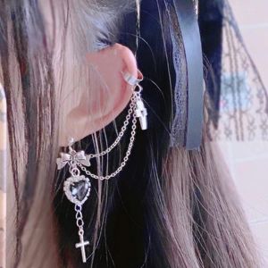 Stud Earrings Star Chain Tassel Clip For Women Fashion Jewelry Gift Dropship